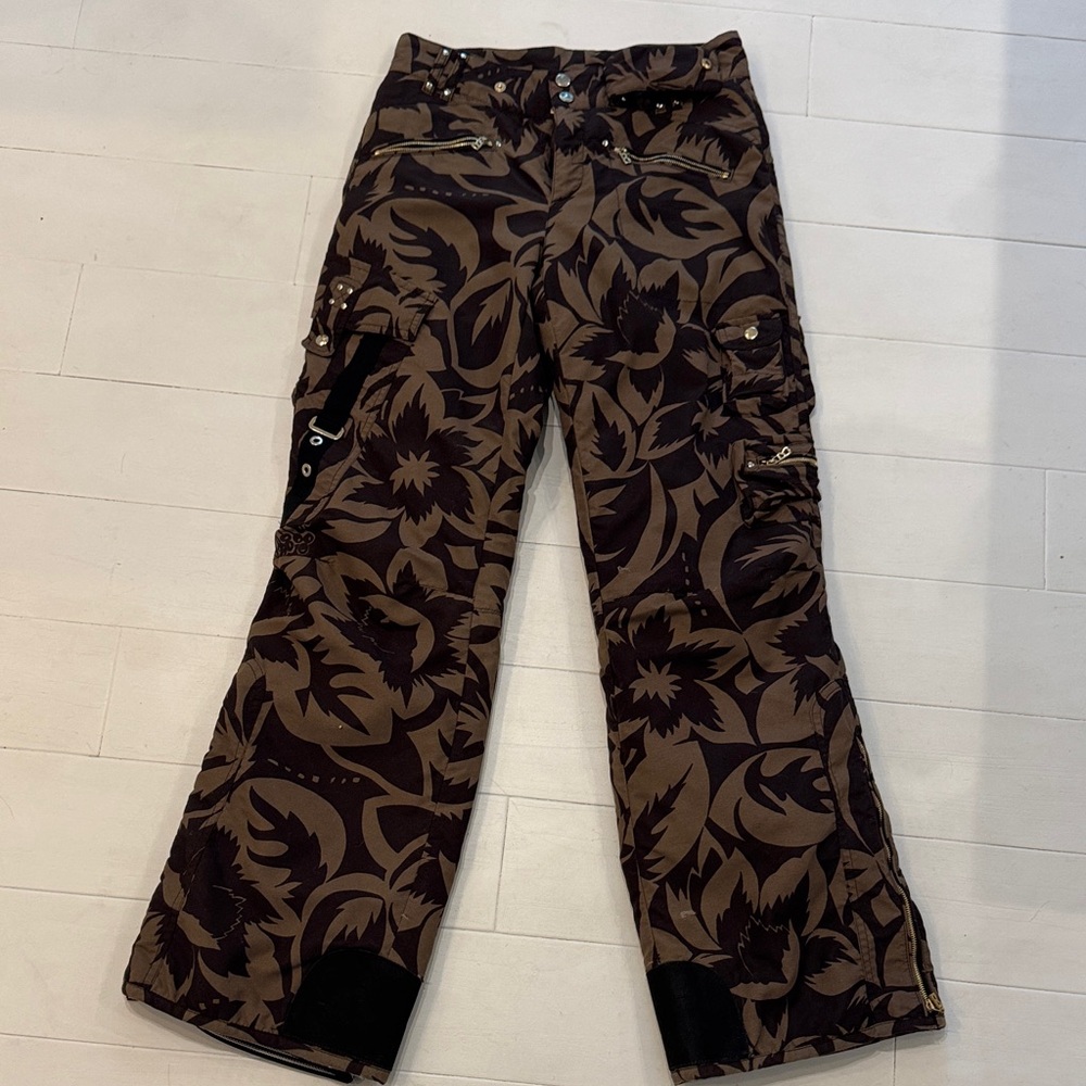 Bogner Brown and Black Patterned  Snowboard or Ski pants .